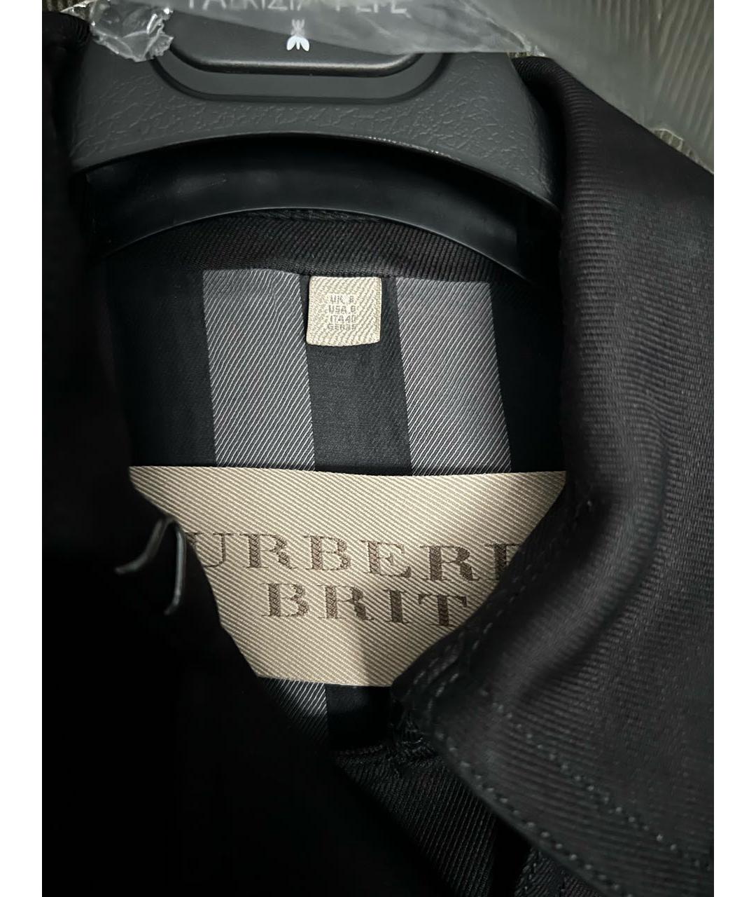 BURBERRY Черное хлопковое пальто, фото 3