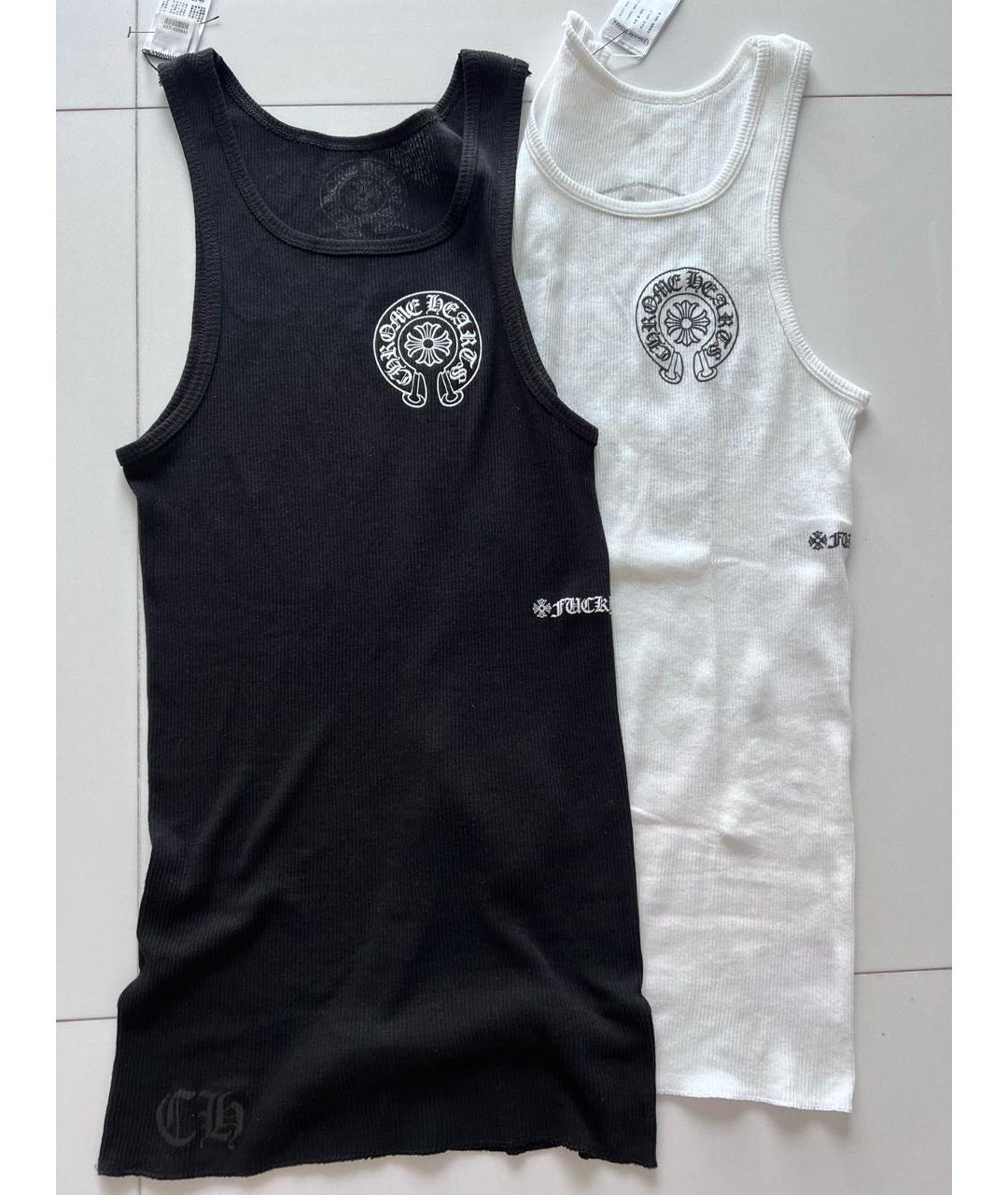 CHROME HEARTS Черная хлопковая майка, фото 4