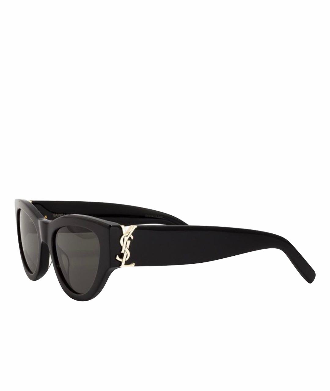 SAINT LAURENT Черные пластиковые солнцезащитные очки, фото 1