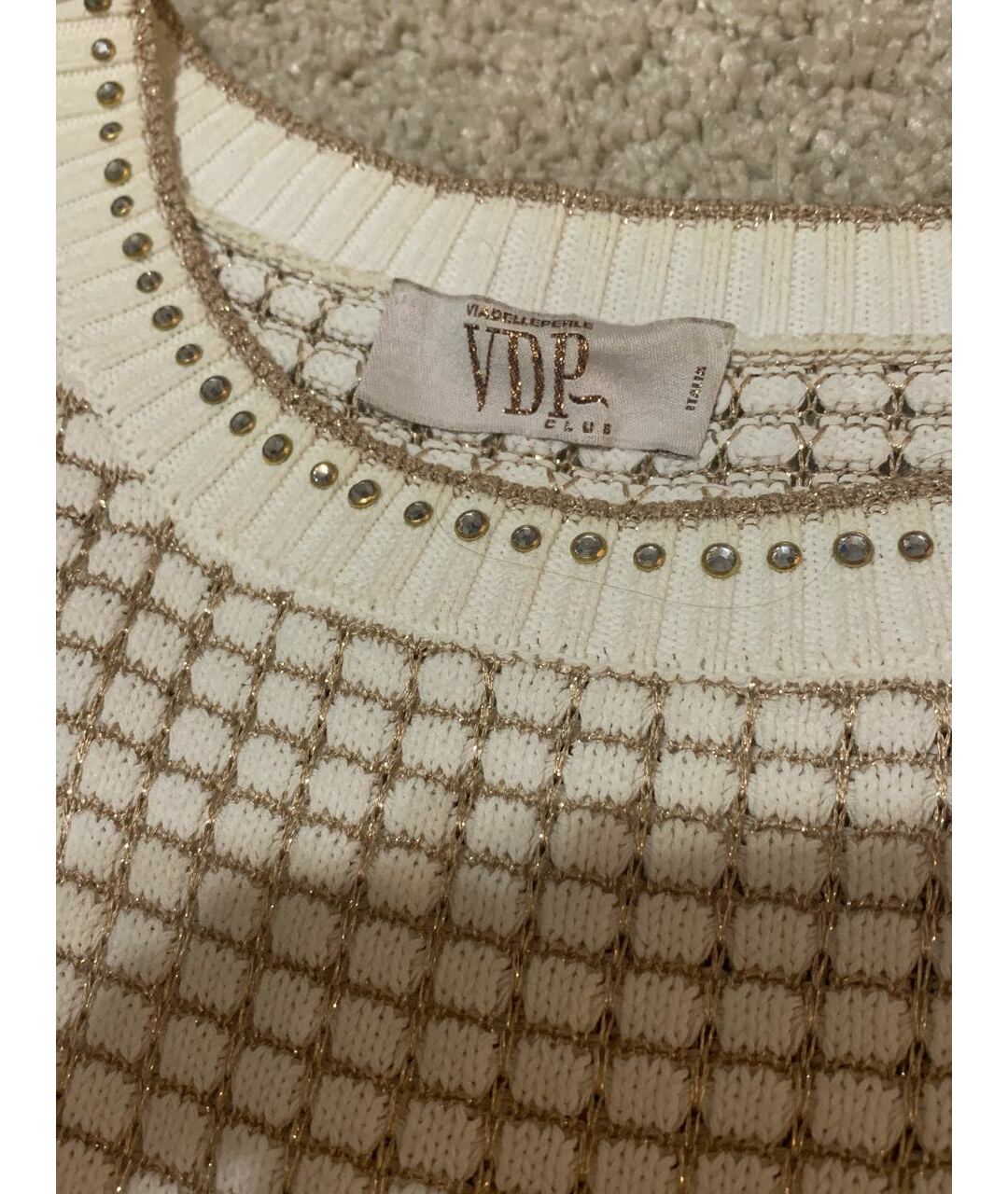 VDP Белый хлопковый джемпер / свитер, фото 3
