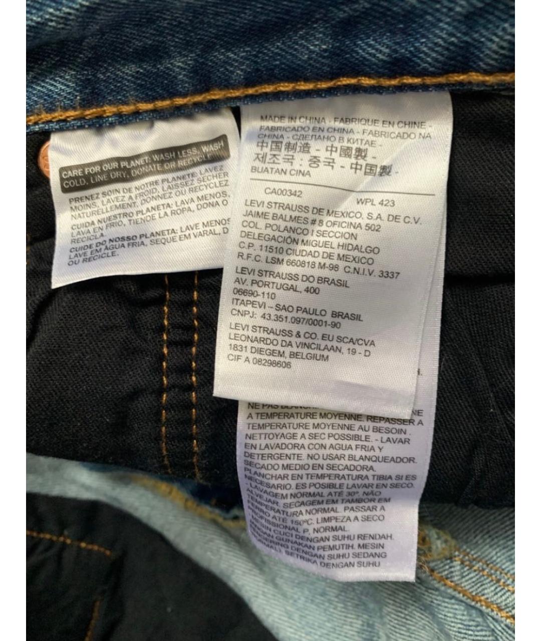 LEVI'S Голубые хлопковые джинсы, фото 7