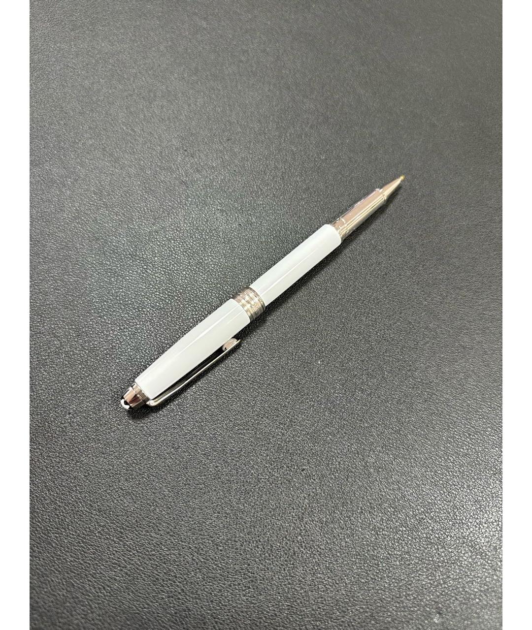 MONTBLANC Белая металлическая шариковая ручка, фото 3