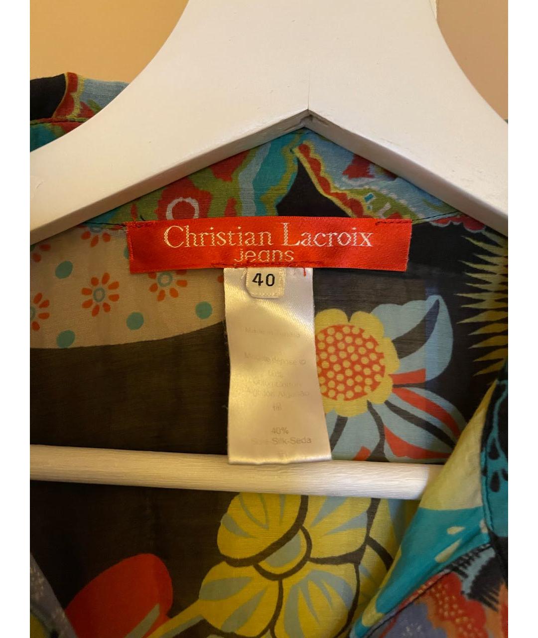 CHRISTIAN LACROIX VINTAGE Мульти хлопковая рубашка, фото 4