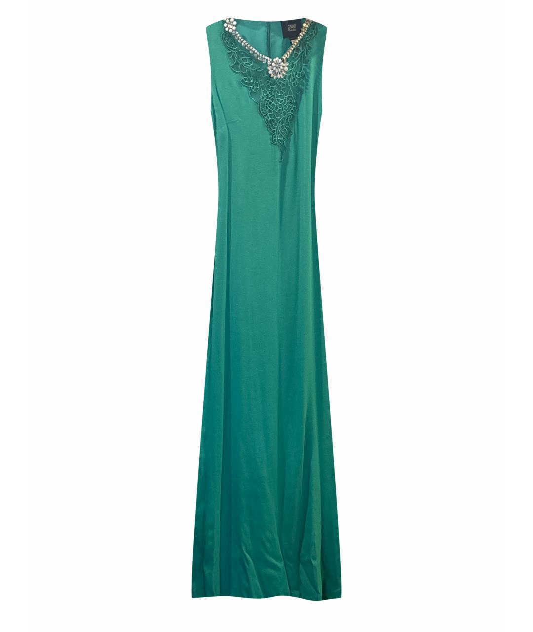 CAVALLI CLASS Зеленые вискозное вечернее платье, фото 1