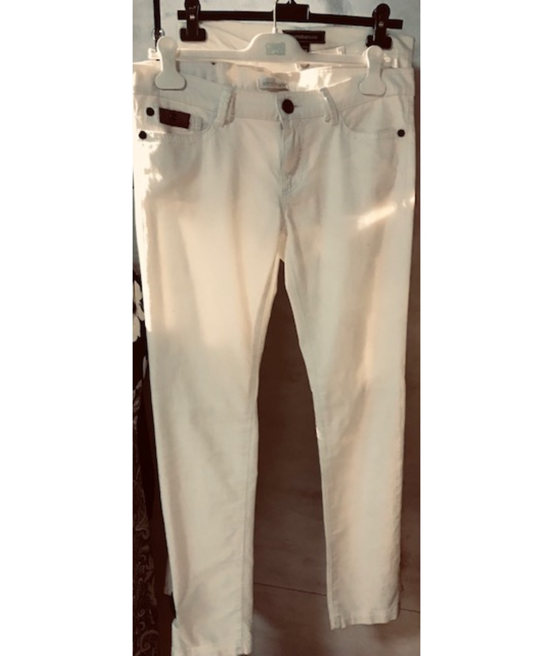 BOGNER Бежевые хлопко-эластановые прямые джинсы, фото 8