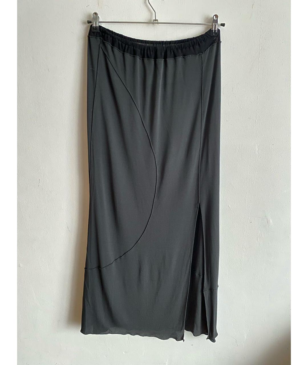 FENDI Антрацитовая вискозная юбка макси, фото 8