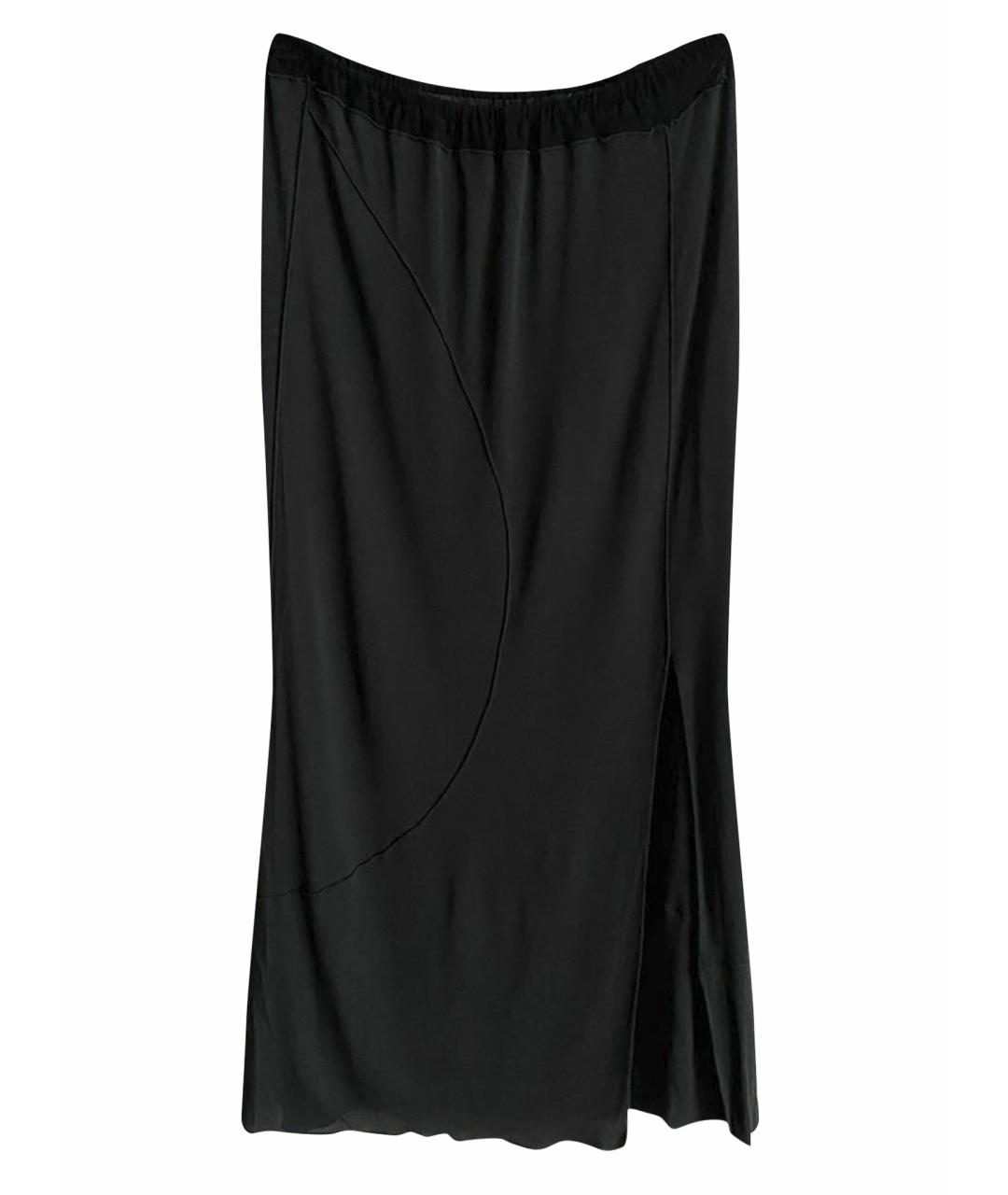 FENDI Антрацитовая вискозная юбка макси, фото 1