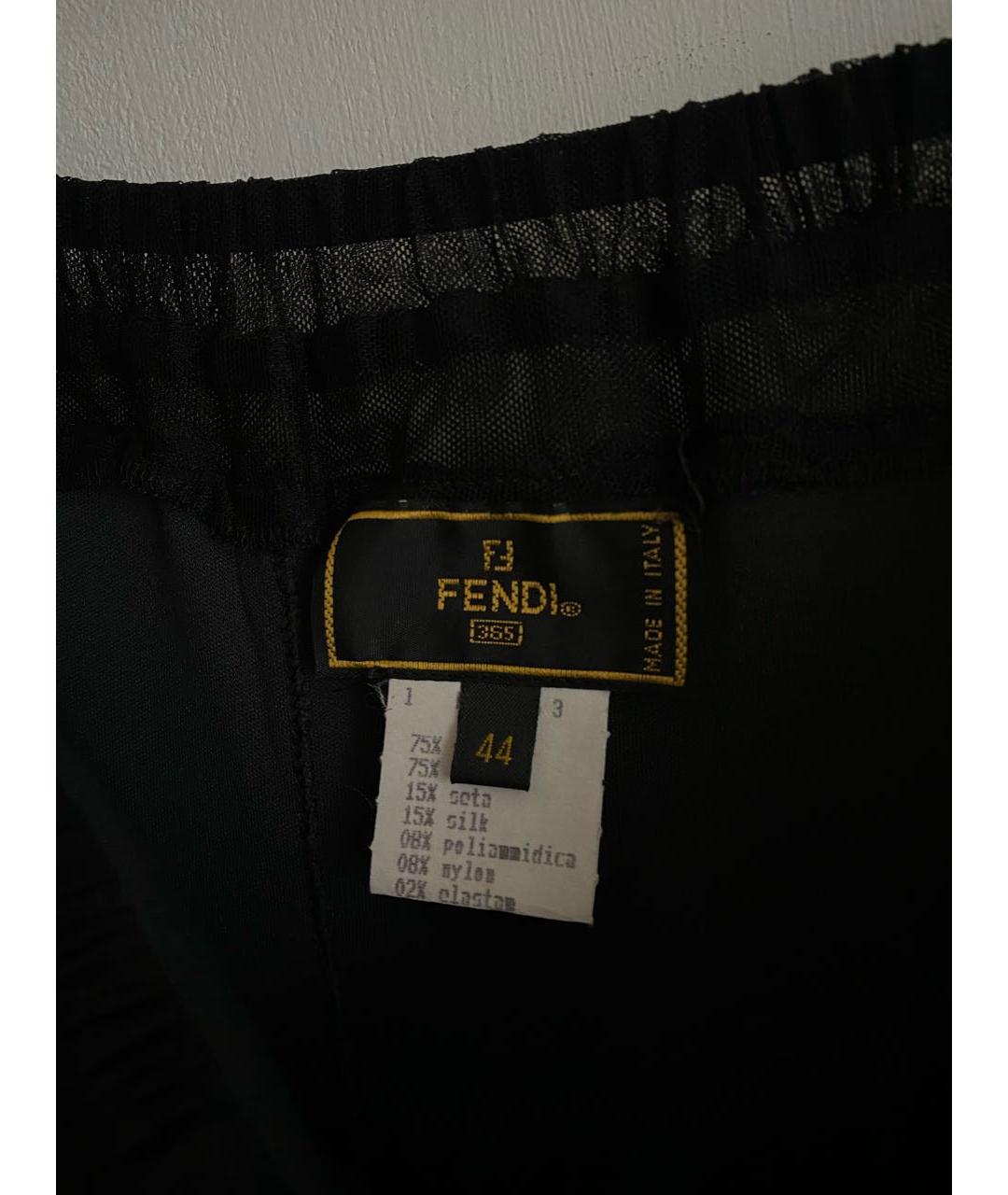 FENDI Антрацитовая вискозная юбка макси, фото 2