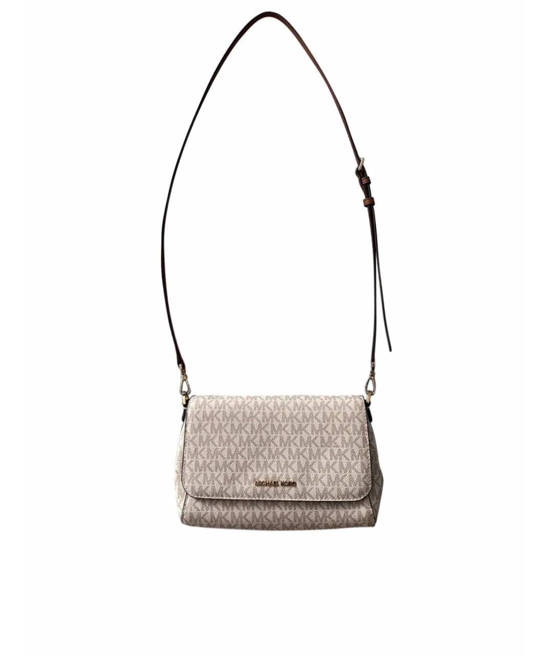 MICHAEL MICHAEL KORS Бежевая сумка через плечо из искусственной кожи, фото 1