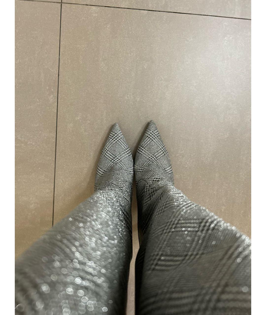 JIMMY CHOO Серебряные сапоги, фото 3