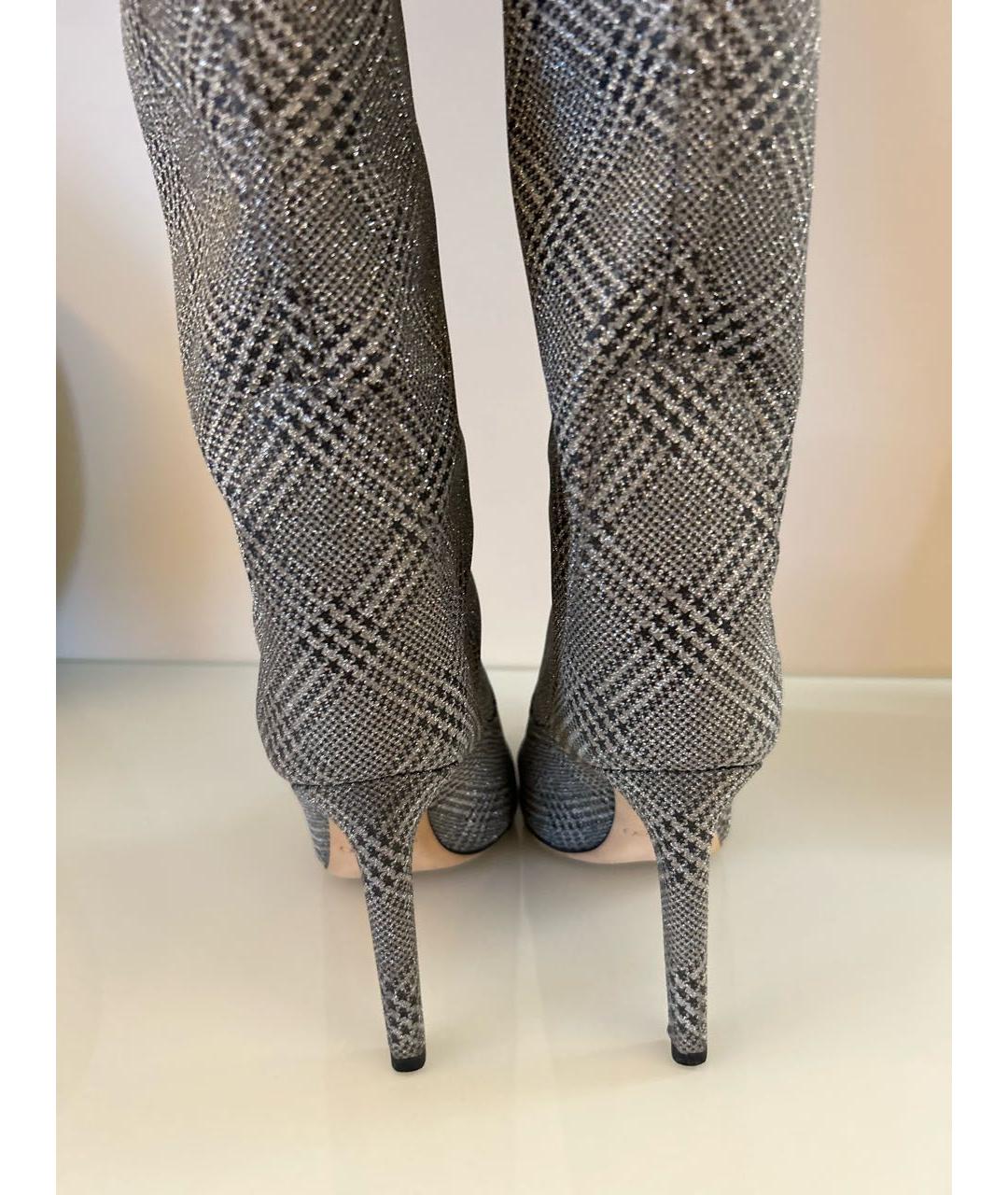 JIMMY CHOO Серебряные сапоги, фото 4