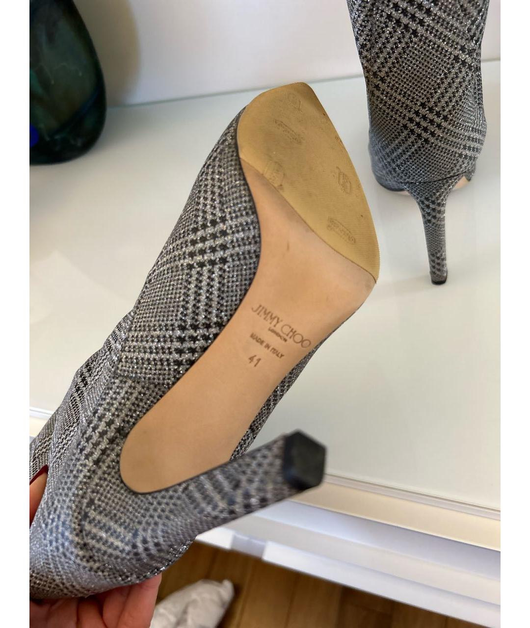 JIMMY CHOO Серебряные сапоги, фото 5