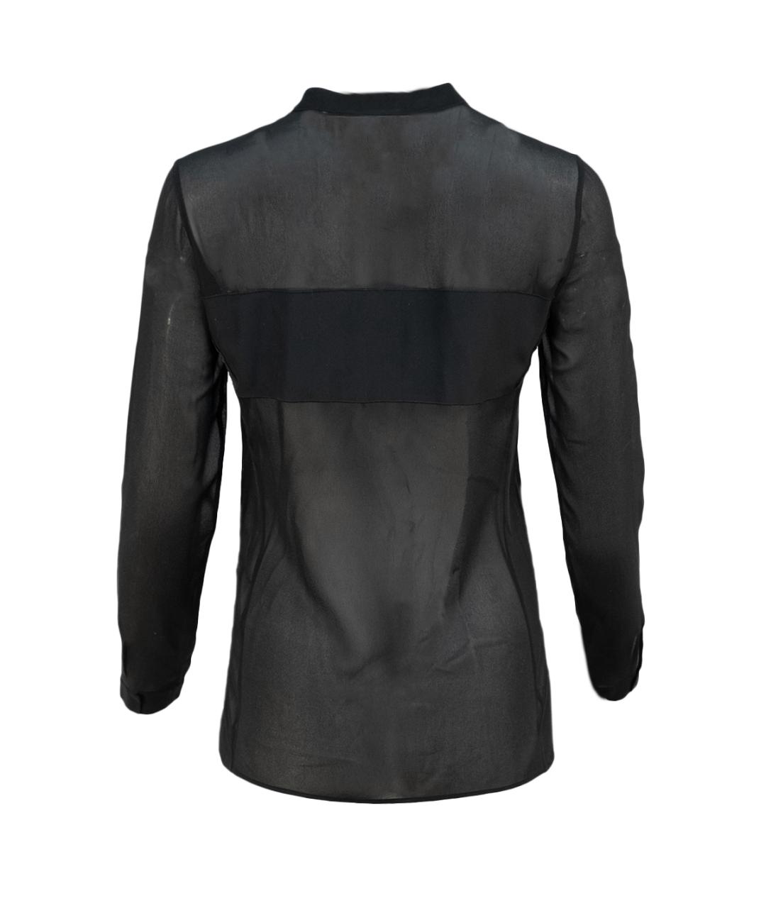 AKRIS Черная шелковая блузы, фото 2