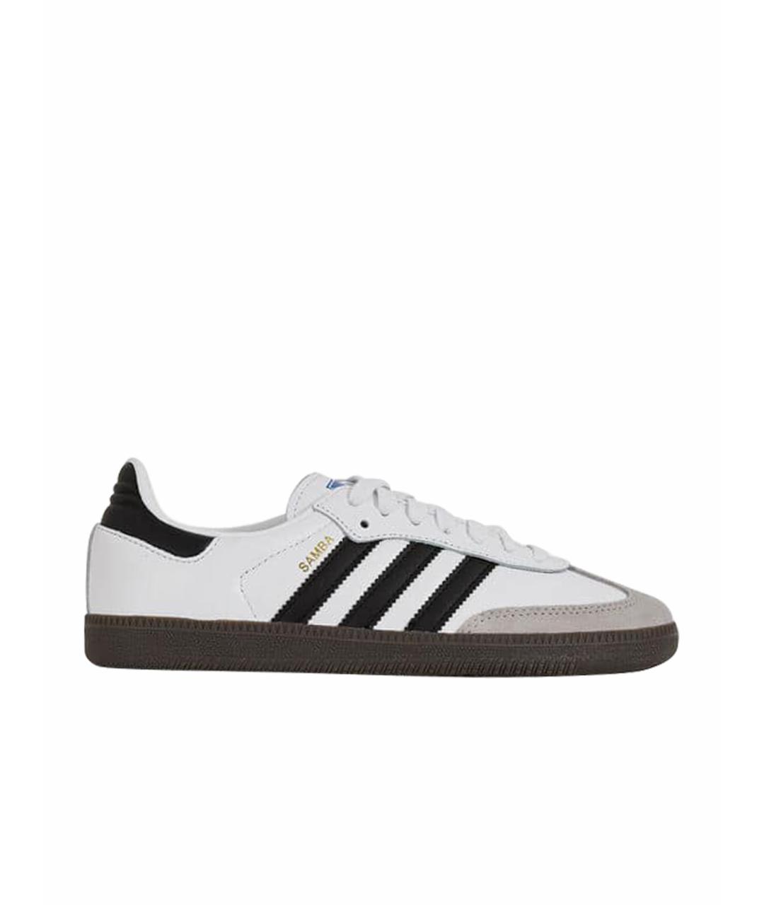 ADIDAS Белые кожаные кроссовки, фото 1