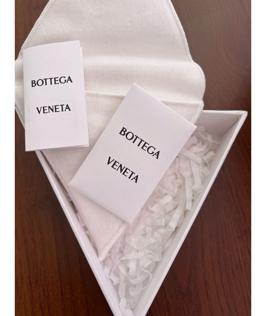 BOTTEGA VENETA Зеленые металлические серьги, фото 3