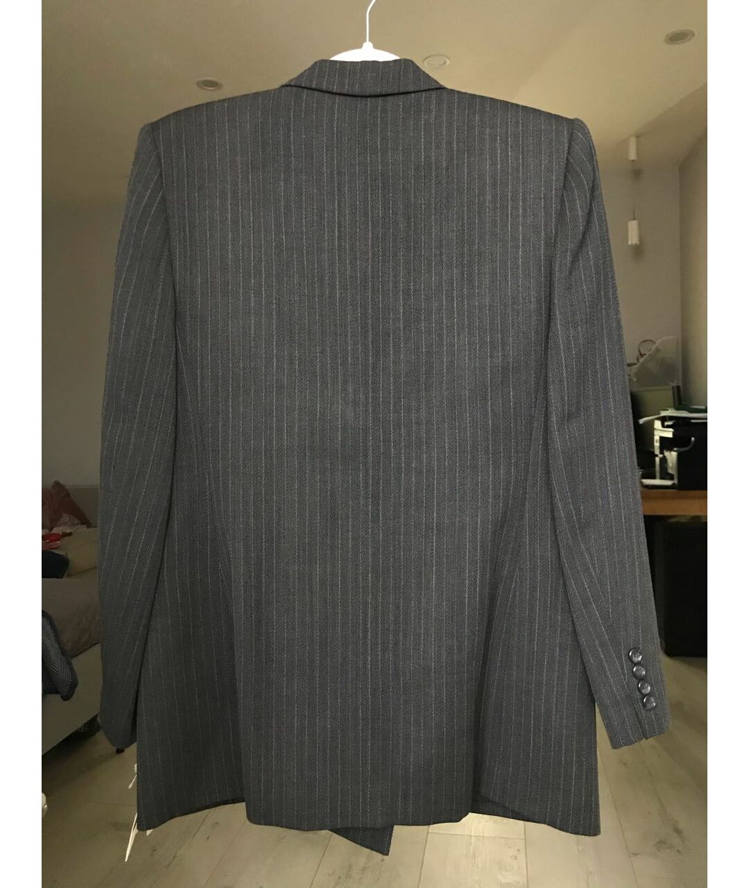 RALPH LAUREN Антрацитовый шерстяной жакет/пиджак, фото 2