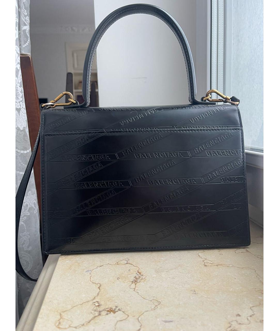 BALENCIAGA Черная кожаная сумка с короткими ручками, фото 4