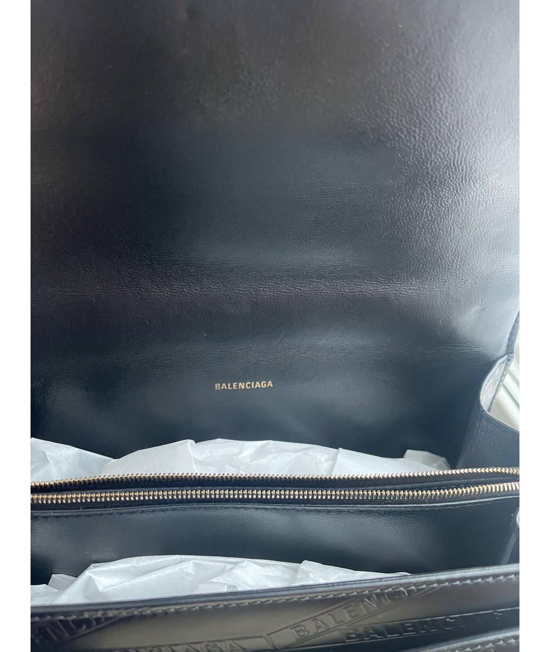 BALENCIAGA Черная кожаная сумка с короткими ручками, фото 7