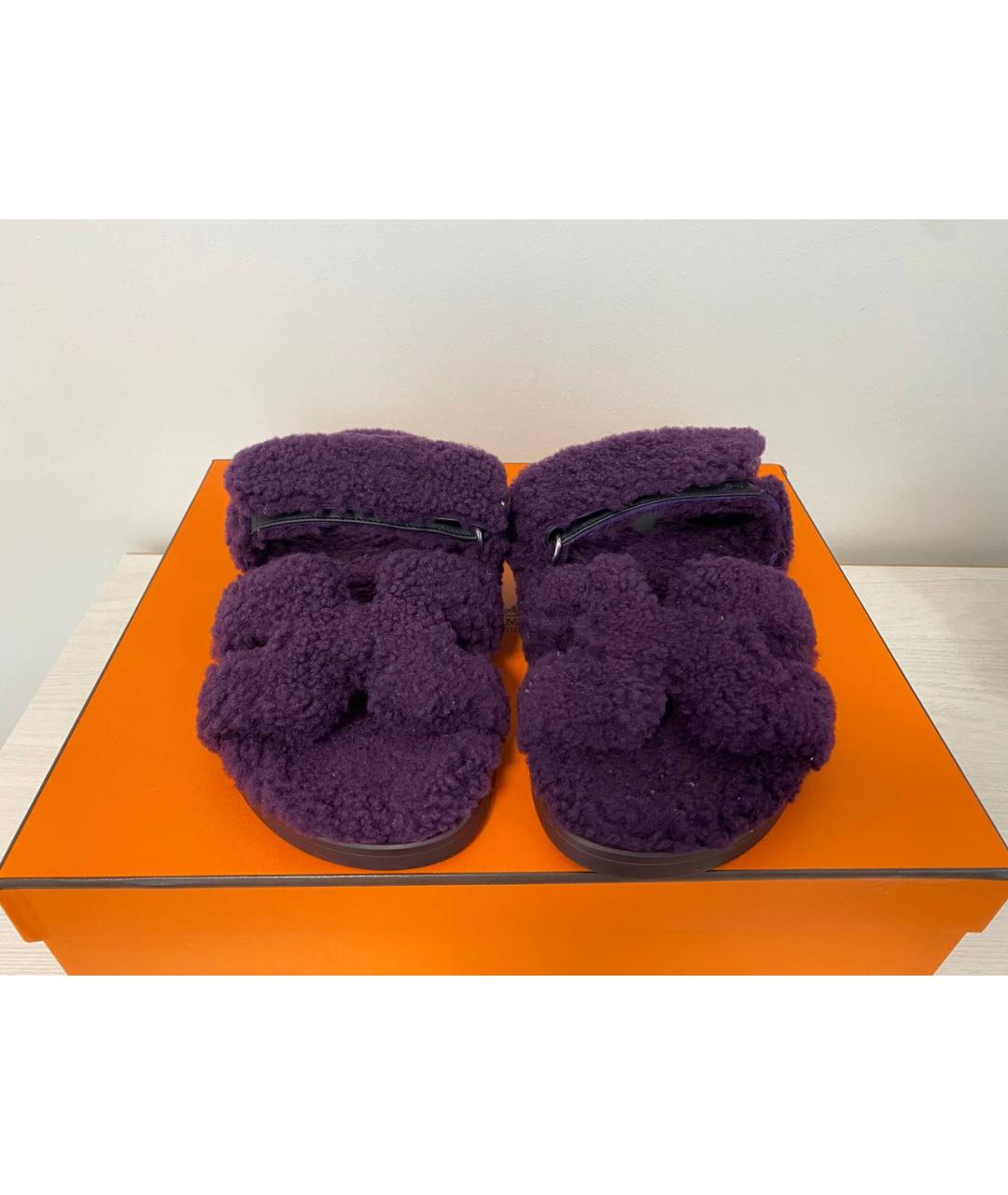 HERMES Фиолетовые сандалии, фото 2