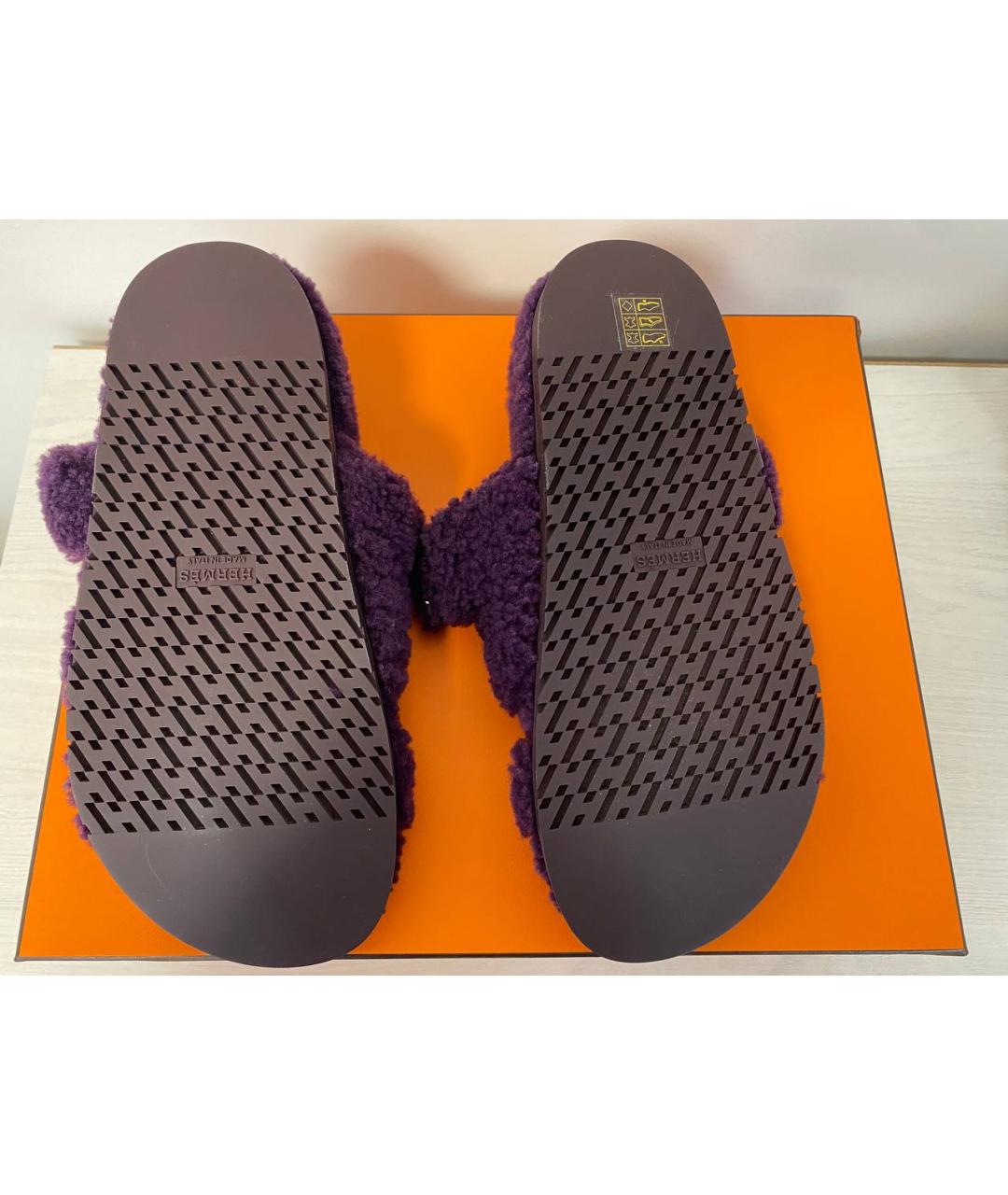 HERMES PRE-OWNED Фиолетовые сандалии, фото 6