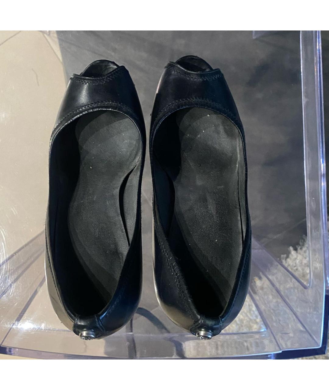 STUART WEITZMAN Черные кожаные туфли, фото 3