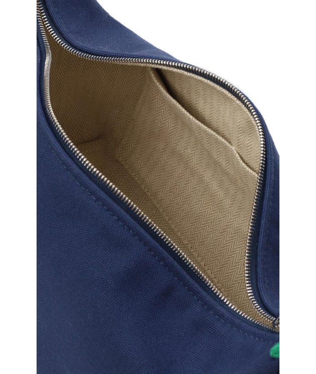 HERMES Синяя тканевая косметичка, фото 4