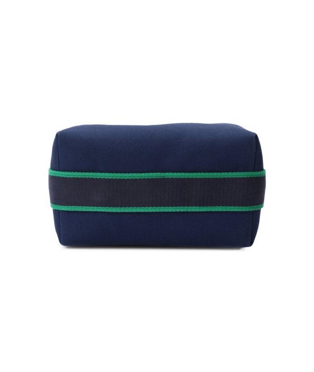 HERMES Синяя тканевая косметичка, фото 3