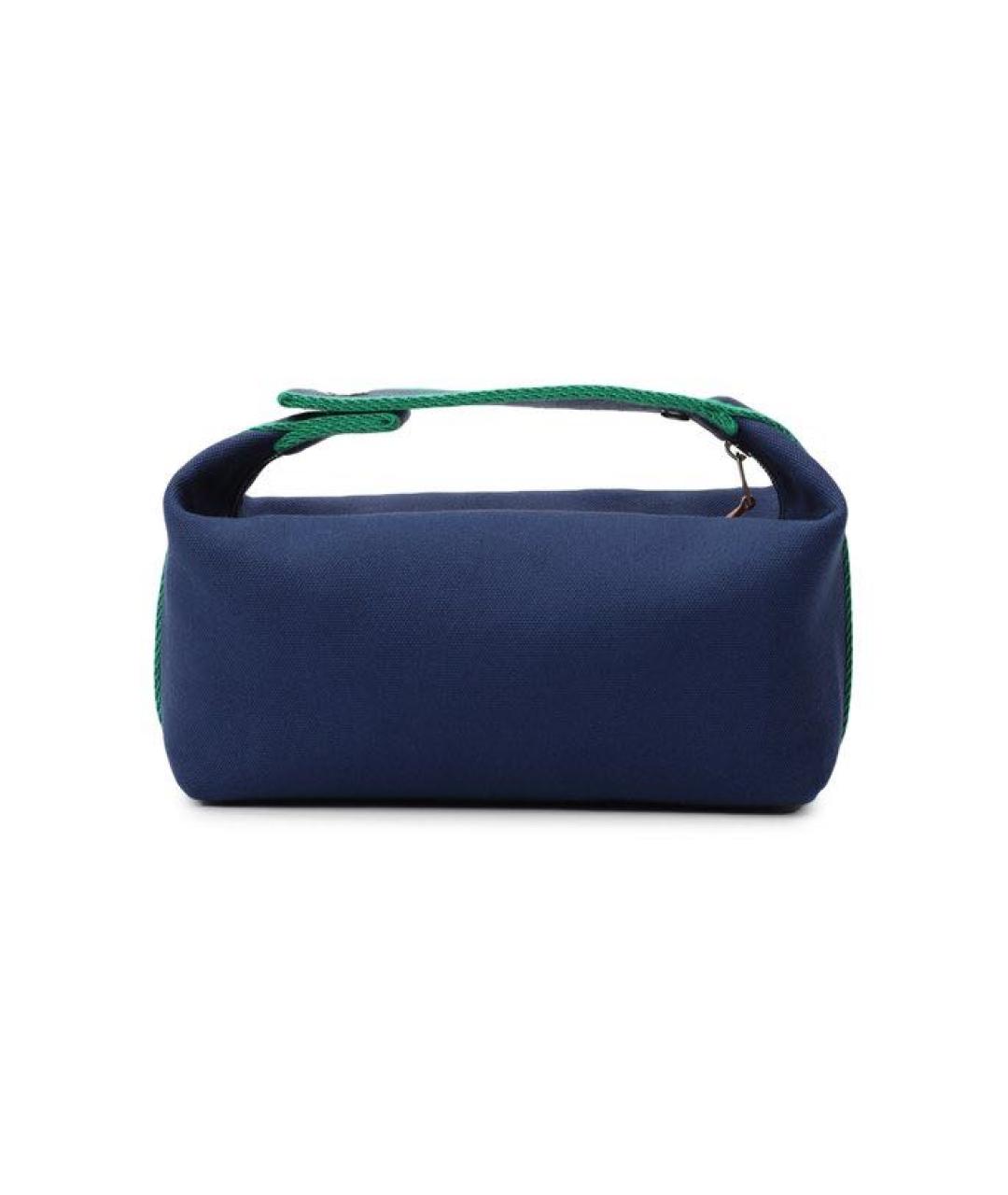 HERMES Синяя тканевая косметичка, фото 5