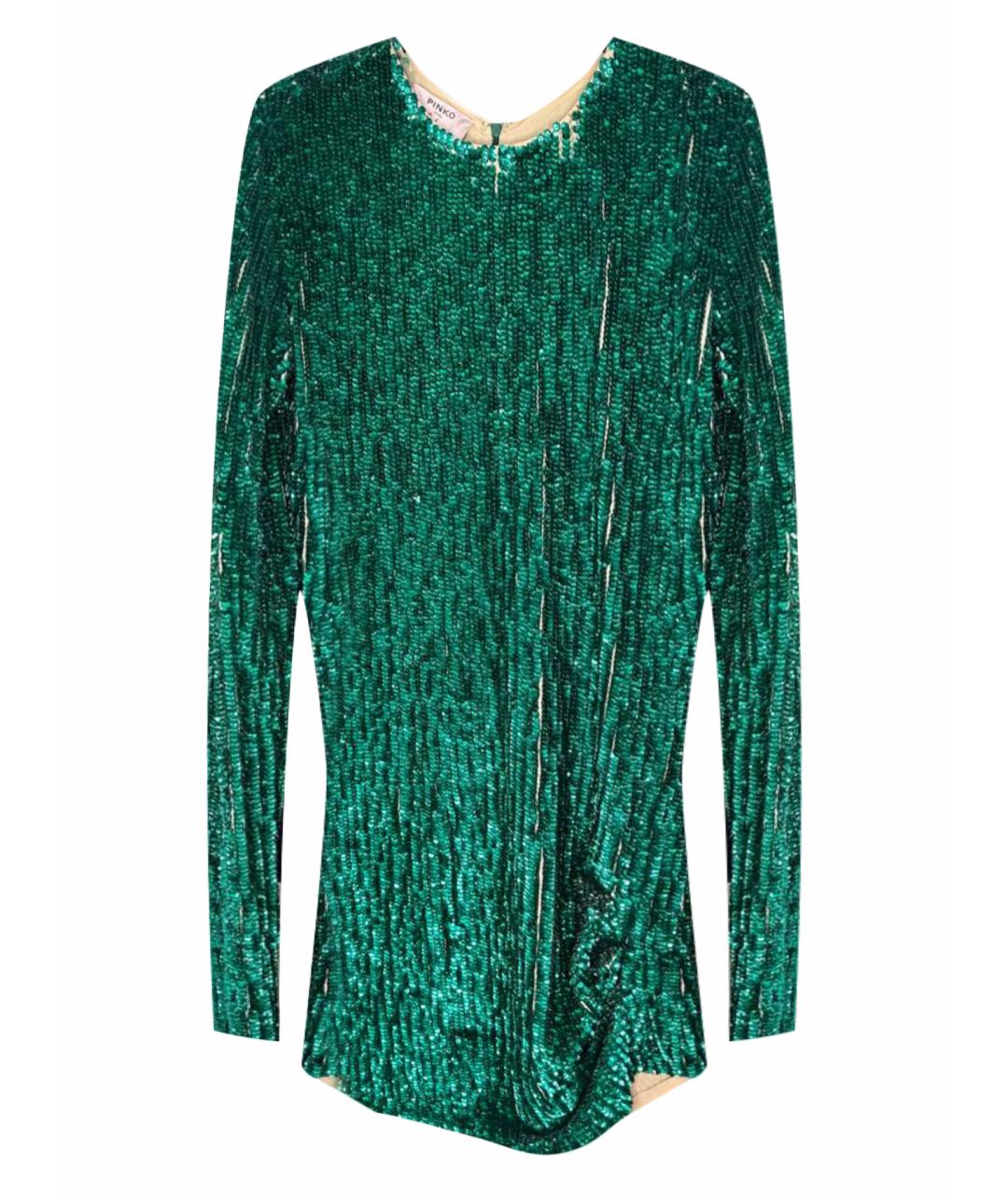PINKO Зеленые синтетическое коктейльное платье, фото 1