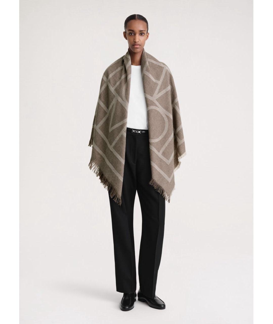 como scarf tobacco monogram toteme TOTEME offering soft Como Wool Cashmere Scarf 