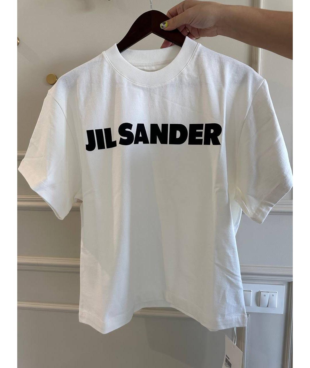 JIL SANDER Белая хлопковая футболка, фото 9