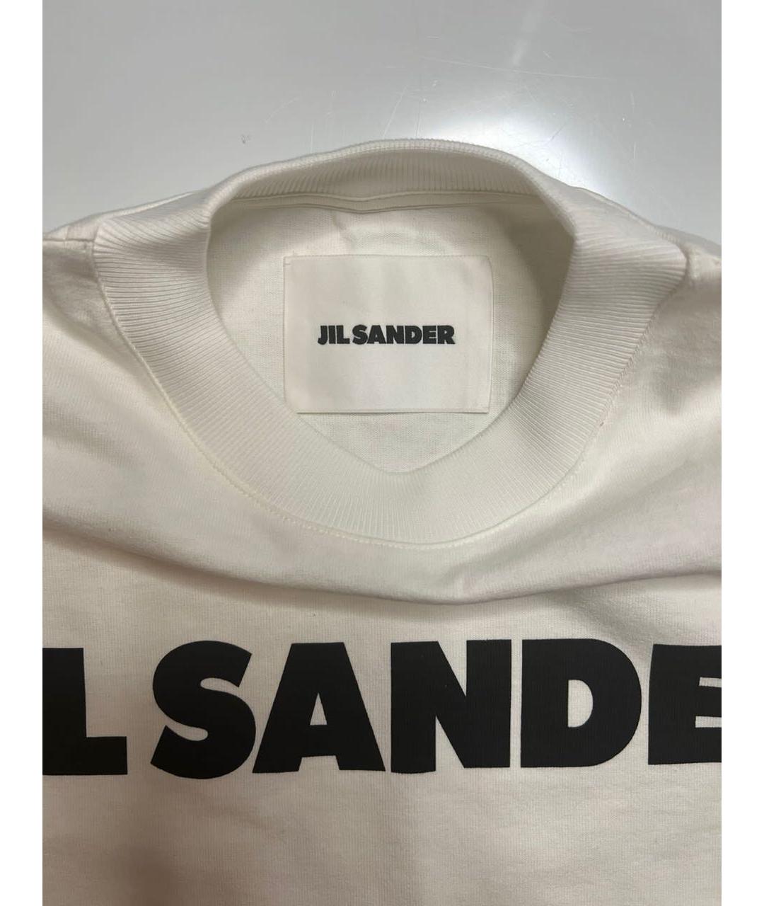 JIL SANDER Белая хлопковая футболка, фото 3