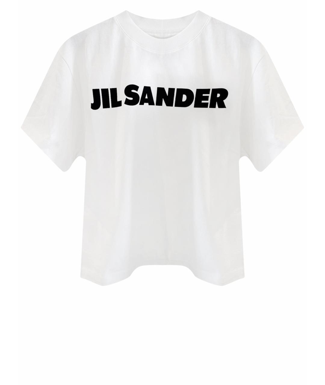 JIL SANDER Белая хлопковая футболка, фото 1