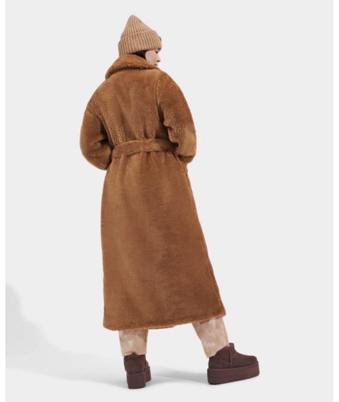 UGG AUSTRALIA Черная полиэстеровая шуба, фото 7