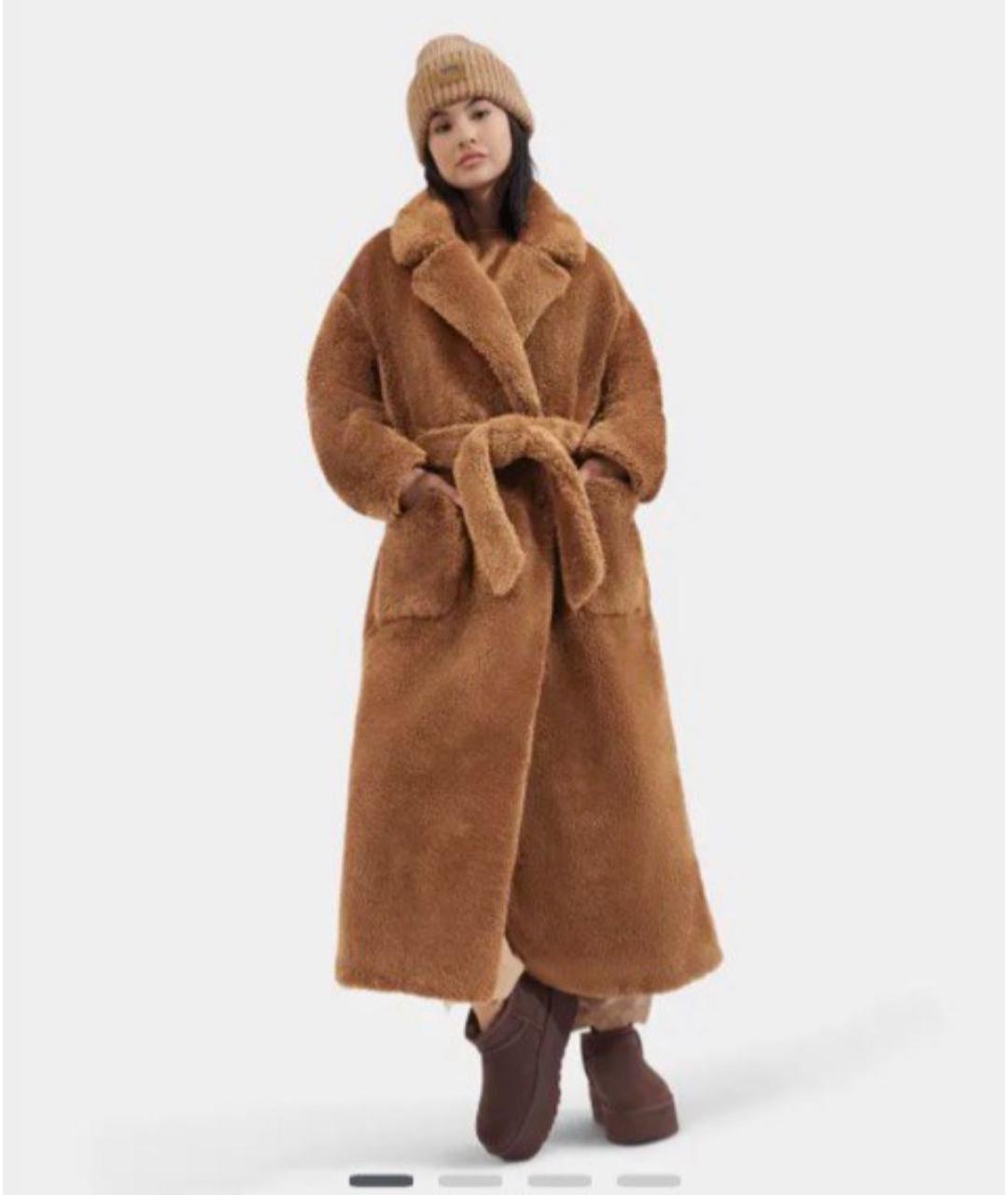 UGG AUSTRALIA Черная полиэстеровая шуба, фото 8