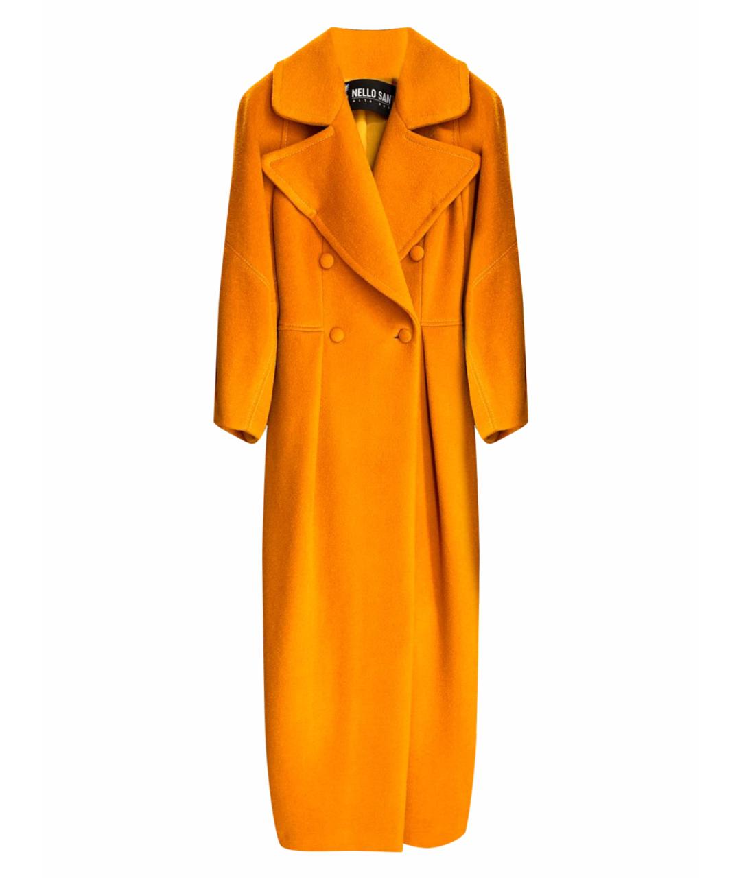 NELLO SANTI Горчичное кашемировое пальто, фото 1