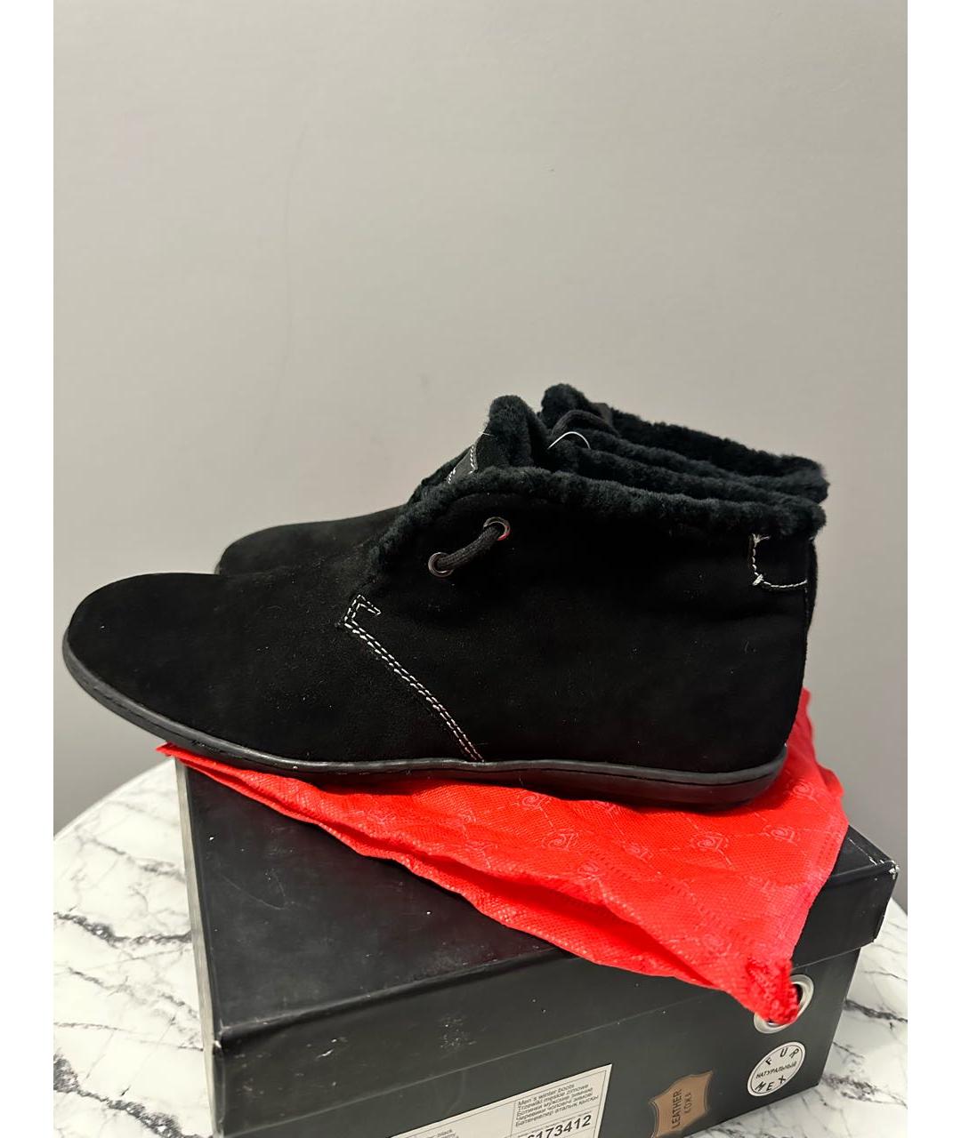 PIERRE CARDIN Черные замшевые высокие ботинки, фото 7