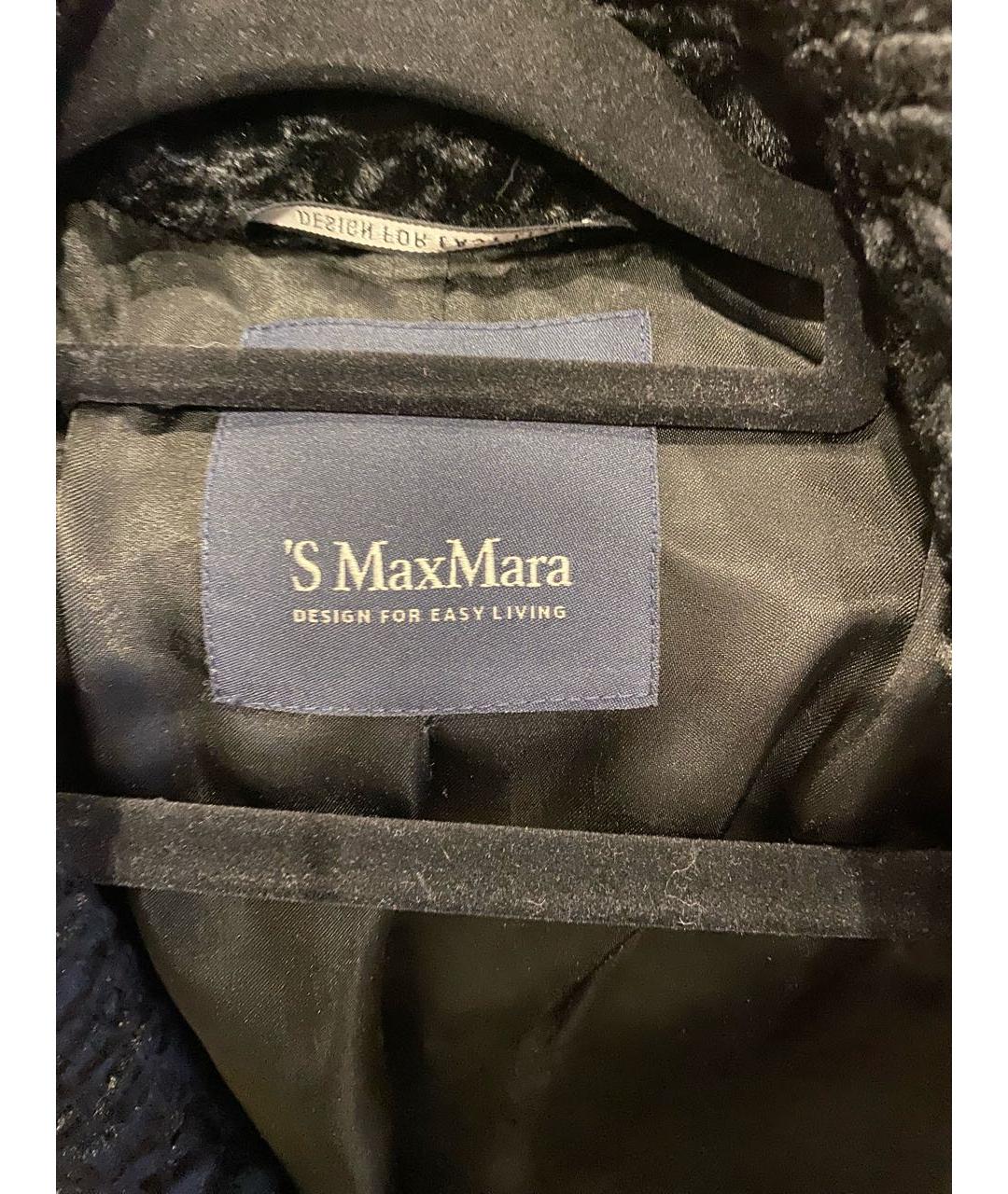 'S MAX MARA Черное пальто, фото 3