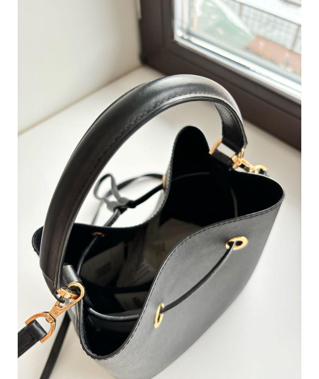 MICHAEL KORS Черная кожаная сумка с короткими ручками, фото 4
