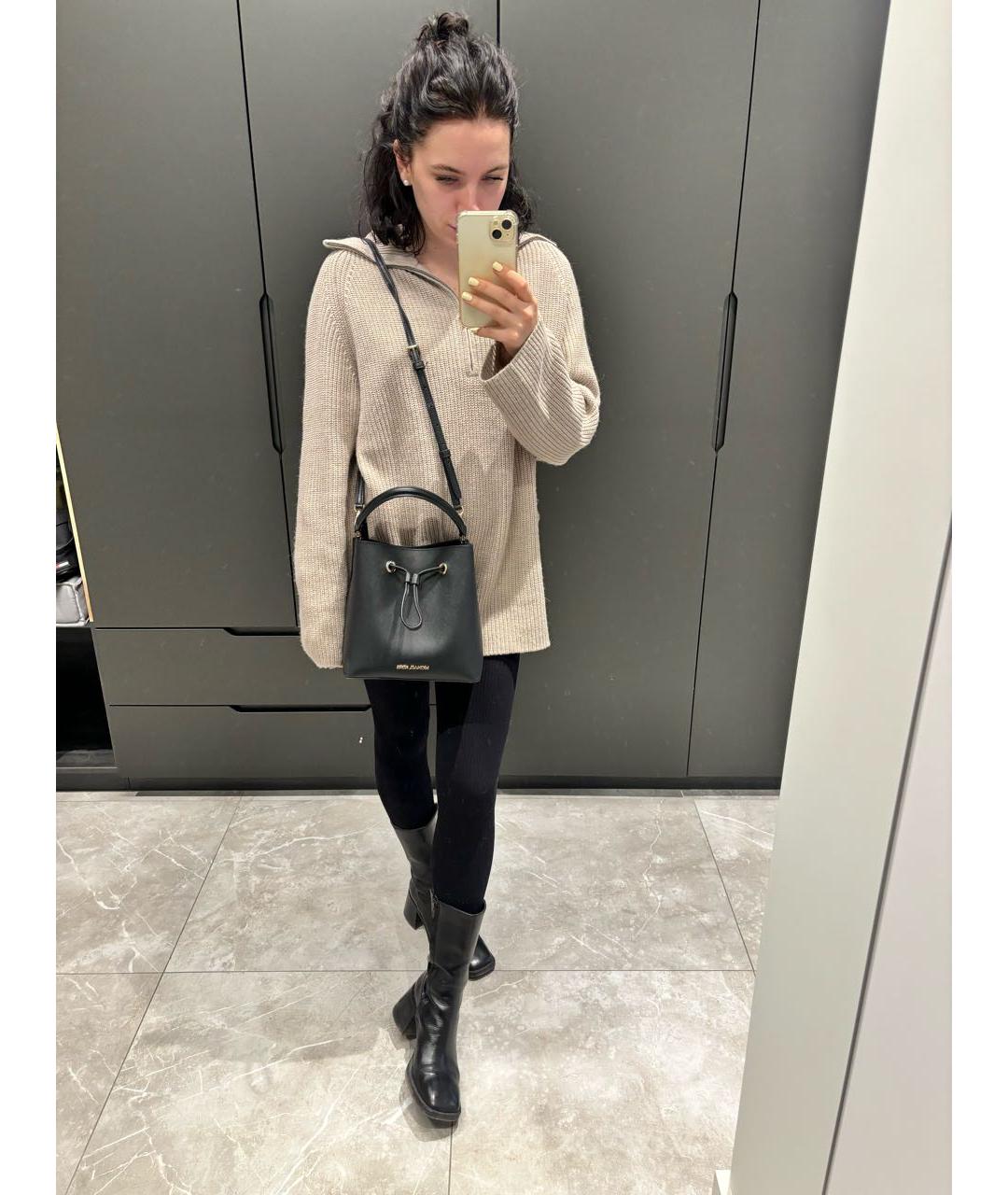 MICHAEL KORS Черная кожаная сумка с короткими ручками, фото 7