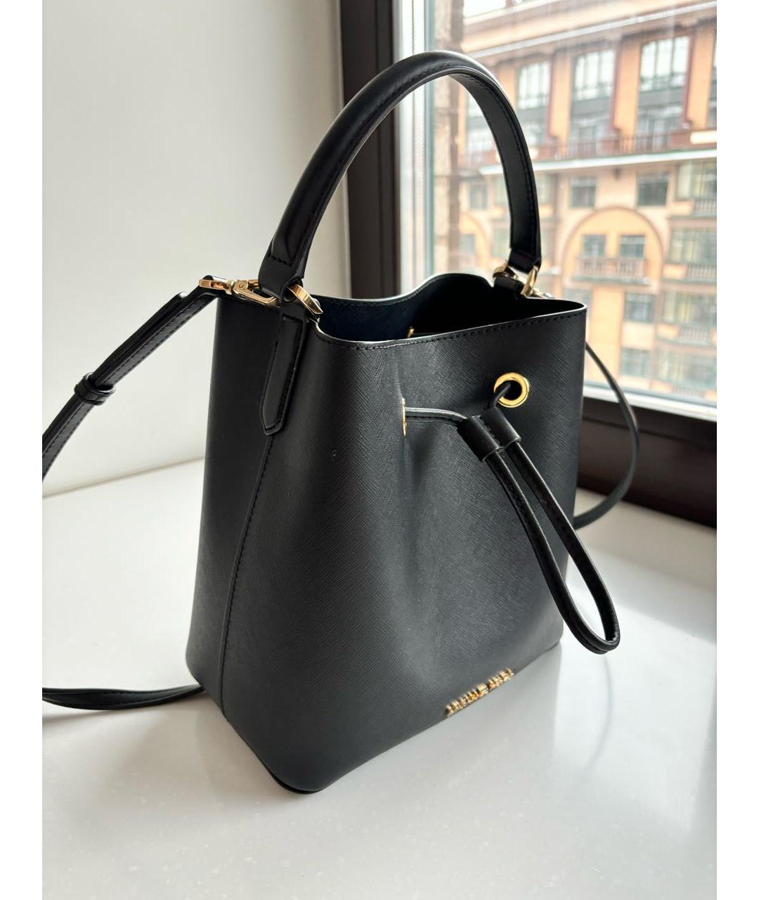 MICHAEL KORS Черная кожаная сумка с короткими ручками, фото 2