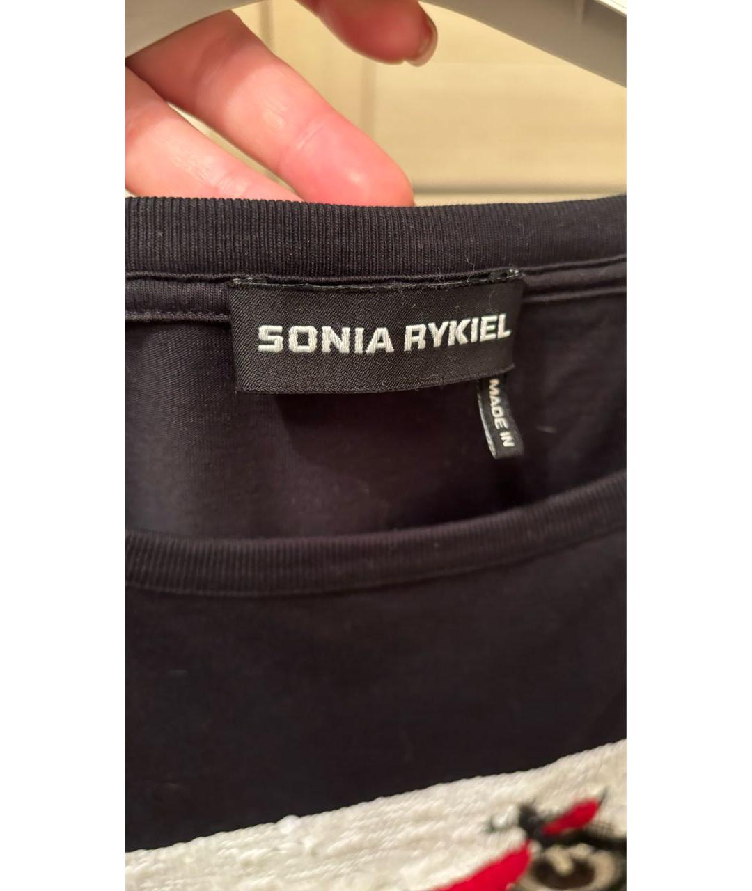 SONIA RYKIEL Черное хлопковое повседневное платье, фото 4