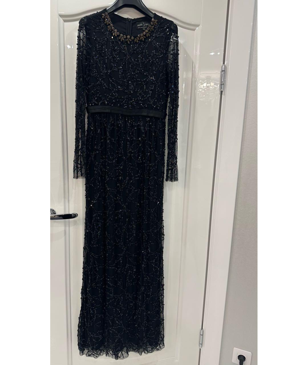 NEEDLE & THREAD Черное полиэстеровое вечернее платье, фото 8