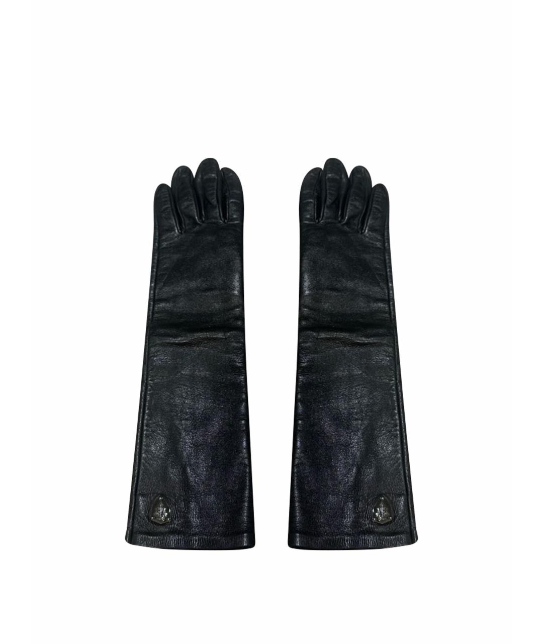 GUCCI Черные кожаные перчатки, фото 1