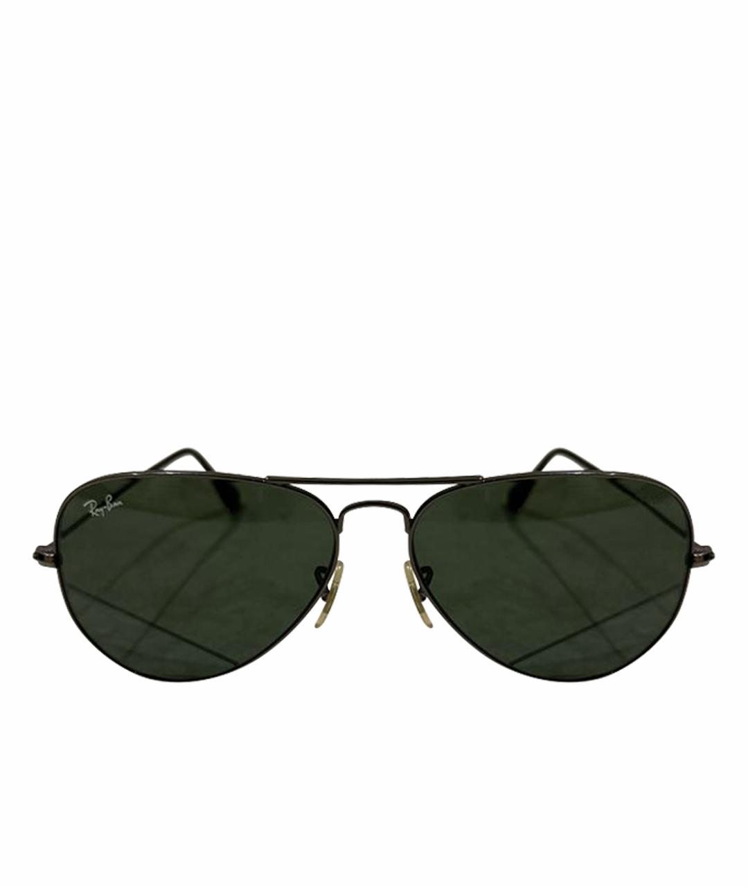 RAY BAN Черные металлические солнцезащитные очки, фото 1