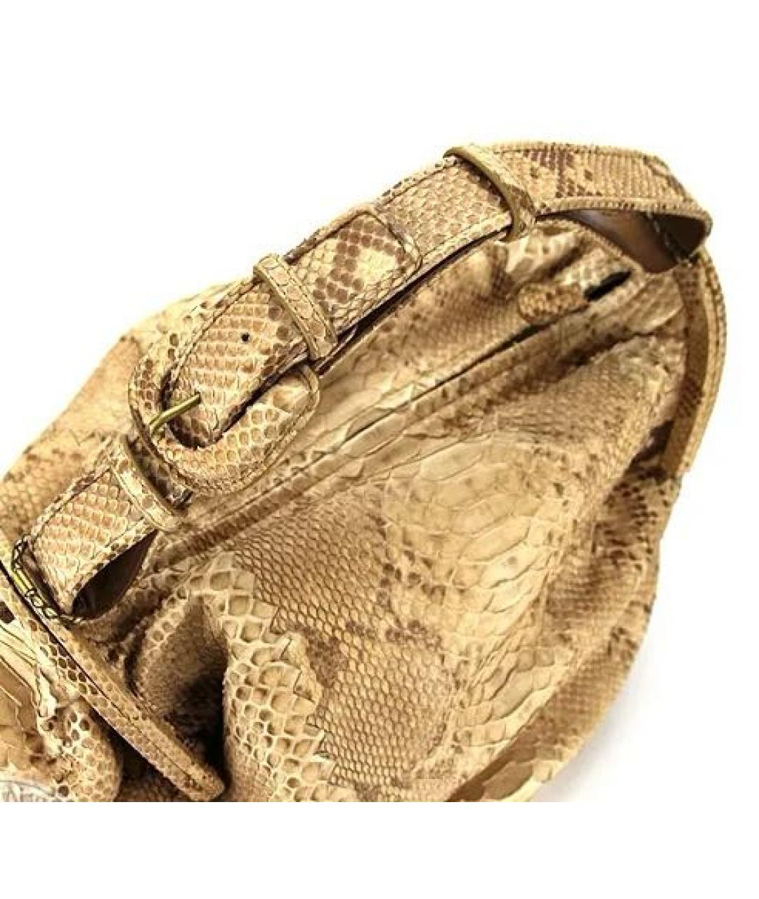 BOTTEGA VENETA Бежевая сумка тоут из экзотической кожи, фото 6