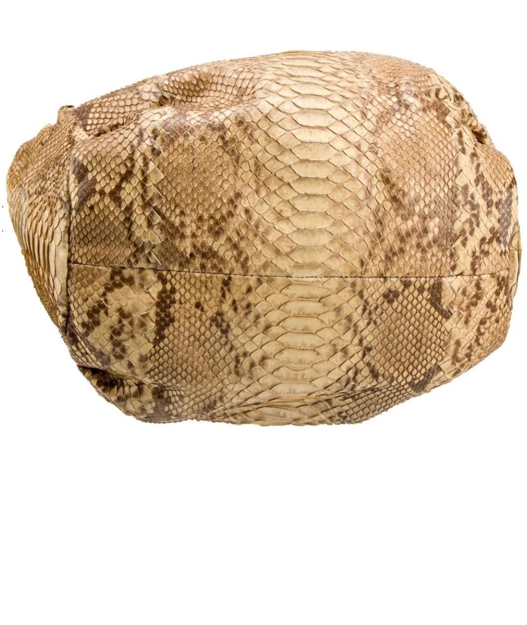 BOTTEGA VENETA Бежевая сумка тоут из экзотической кожи, фото 7