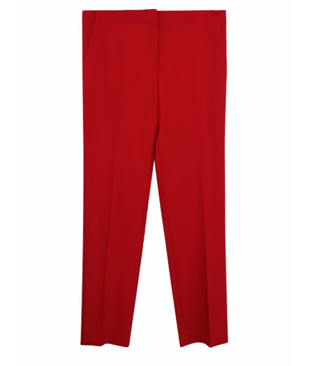 CHRISTIAN DIOR Красные шерстяные прямые брюки, фото 1