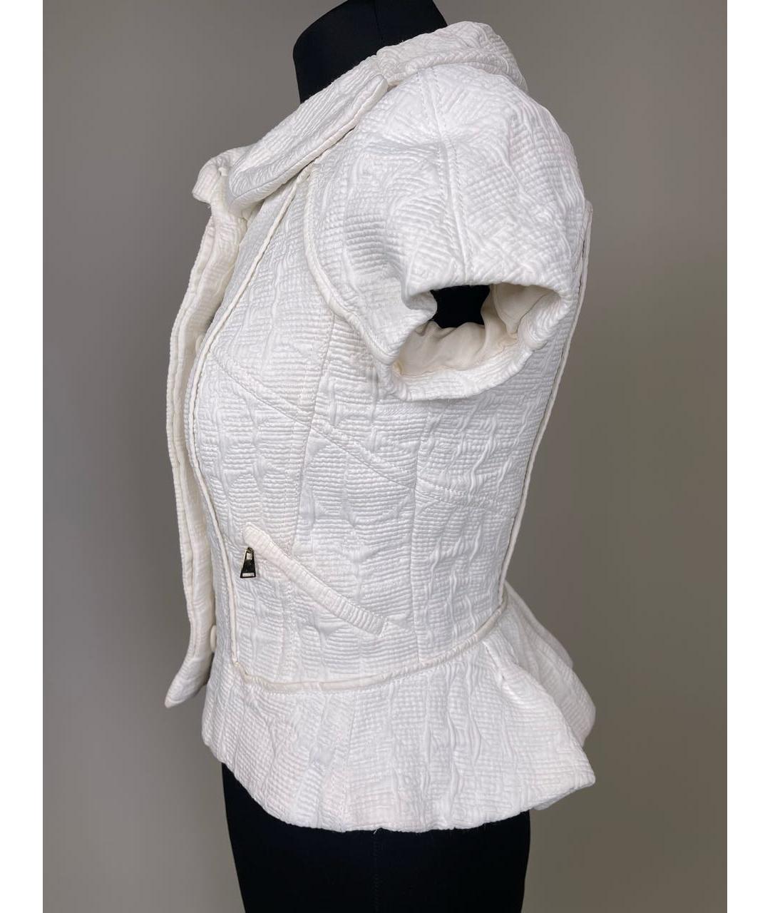 LOUIS VUITTON Белый хлопковый жакет/пиджак, фото 2