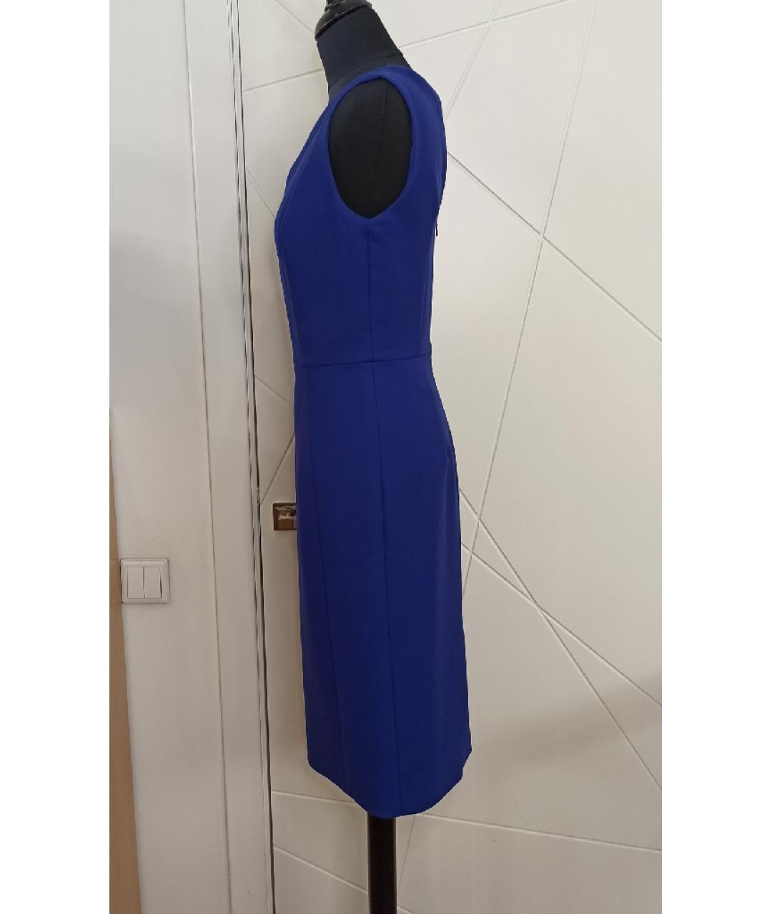 CHRISTIAN DIOR Синее шерстяное платье, фото 3